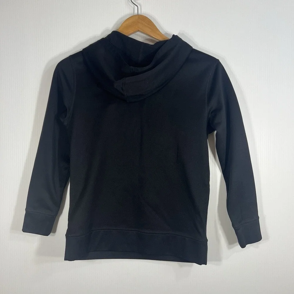 Patagonia Boys' Graphic PolyCycle Hoody Size Large 12‎ Black Teal Logo *READ*